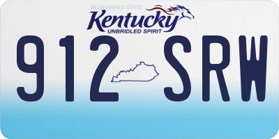 KY license plate 912SRW
