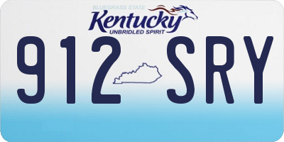 KY license plate 912SRY