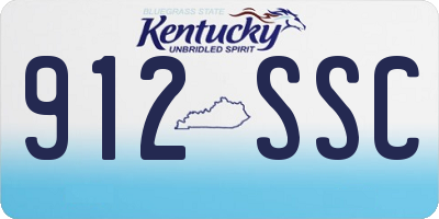 KY license plate 912SSC