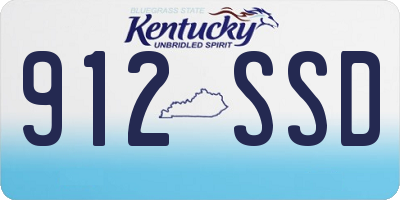KY license plate 912SSD