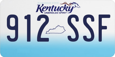 KY license plate 912SSF