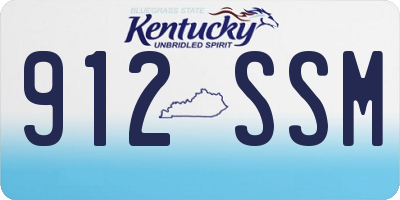 KY license plate 912SSM