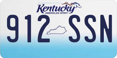 KY license plate 912SSN