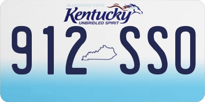 KY license plate 912SSO