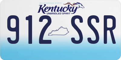 KY license plate 912SSR