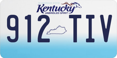 KY license plate 912TIV
