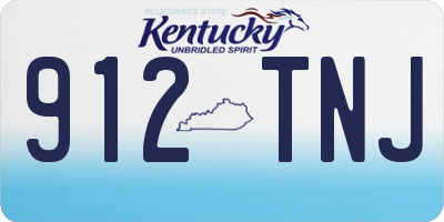 KY license plate 912TNJ