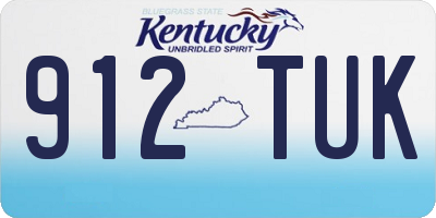 KY license plate 912TUK