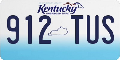 KY license plate 912TUS