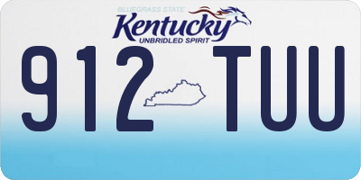 KY license plate 912TUU