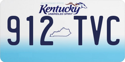 KY license plate 912TVC