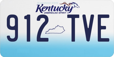 KY license plate 912TVE