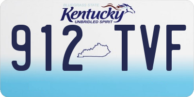 KY license plate 912TVF