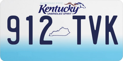 KY license plate 912TVK