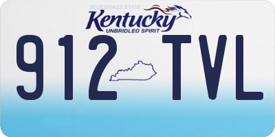 KY license plate 912TVL