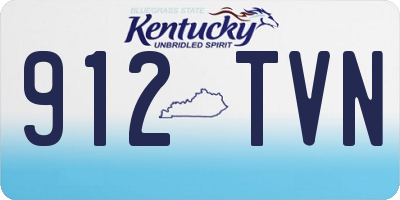 KY license plate 912TVN