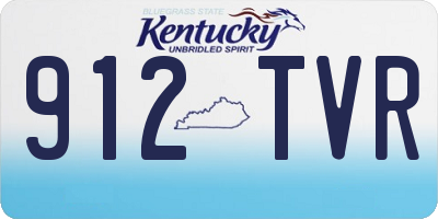 KY license plate 912TVR