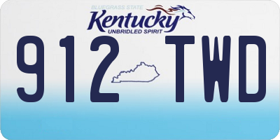 KY license plate 912TWD