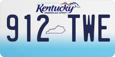 KY license plate 912TWE