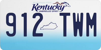 KY license plate 912TWM