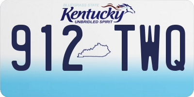 KY license plate 912TWQ