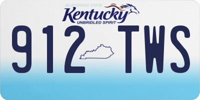 KY license plate 912TWS
