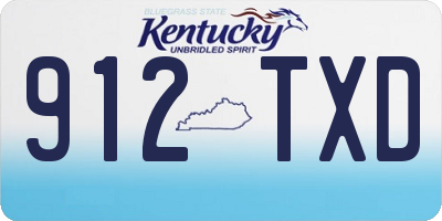 KY license plate 912TXD
