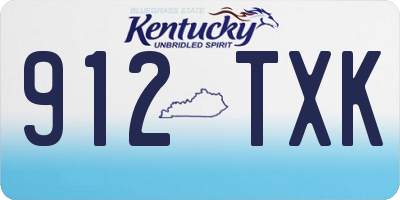 KY license plate 912TXK