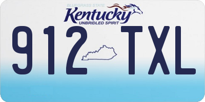 KY license plate 912TXL