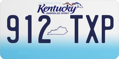 KY license plate 912TXP