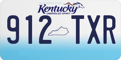KY license plate 912TXR