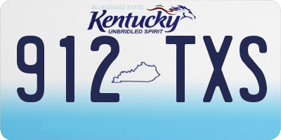 KY license plate 912TXS