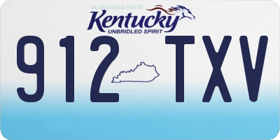 KY license plate 912TXV