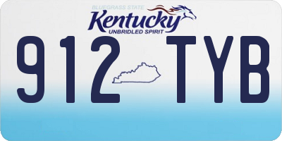 KY license plate 912TYB
