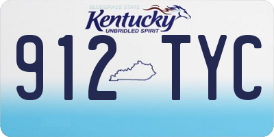 KY license plate 912TYC