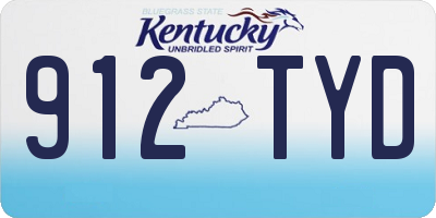 KY license plate 912TYD