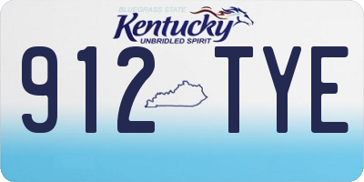 KY license plate 912TYE