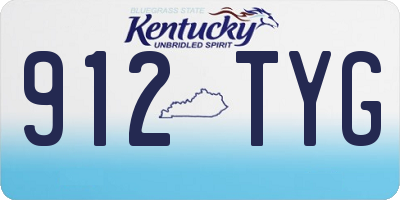 KY license plate 912TYG