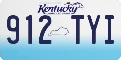 KY license plate 912TYI