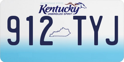 KY license plate 912TYJ