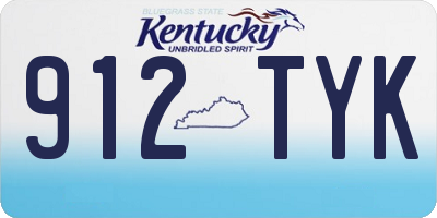 KY license plate 912TYK