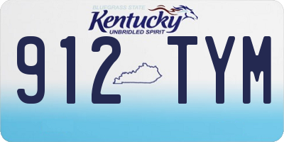 KY license plate 912TYM