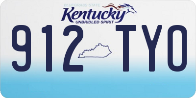 KY license plate 912TYO
