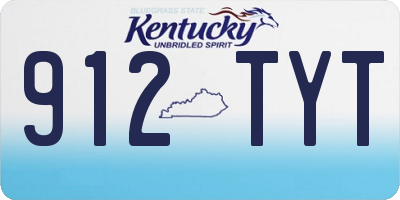 KY license plate 912TYT