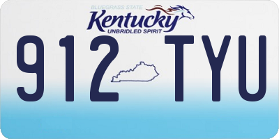 KY license plate 912TYU
