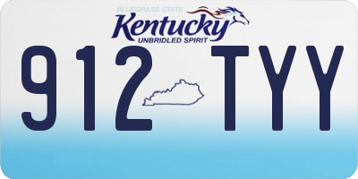 KY license plate 912TYY