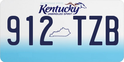 KY license plate 912TZB