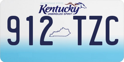 KY license plate 912TZC