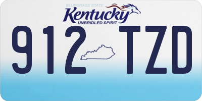 KY license plate 912TZD