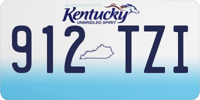 KY license plate 912TZI